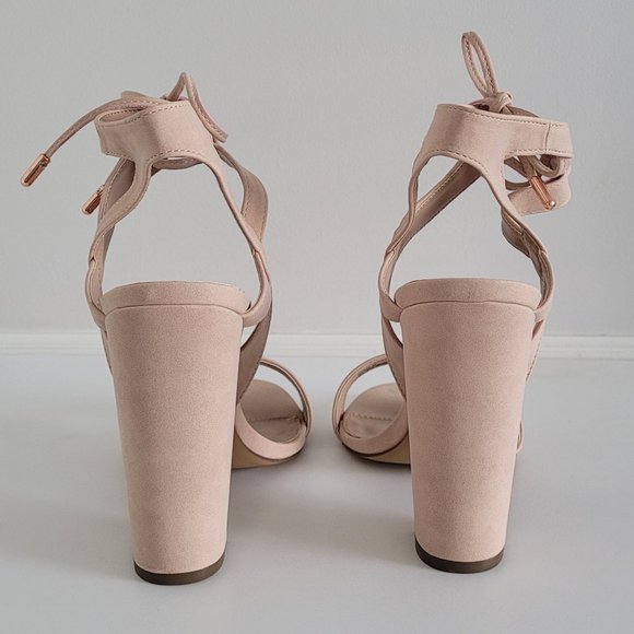 Charlotte Russe Lace-Up Heels Size 7 Light Pink - Picture 3 of 7